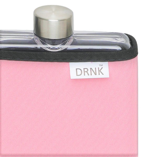 Tritan slim water bottle with Pink sleeve (500 ml)