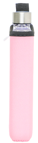 Tritan slim water bottle with Pink sleeve (500 ml)