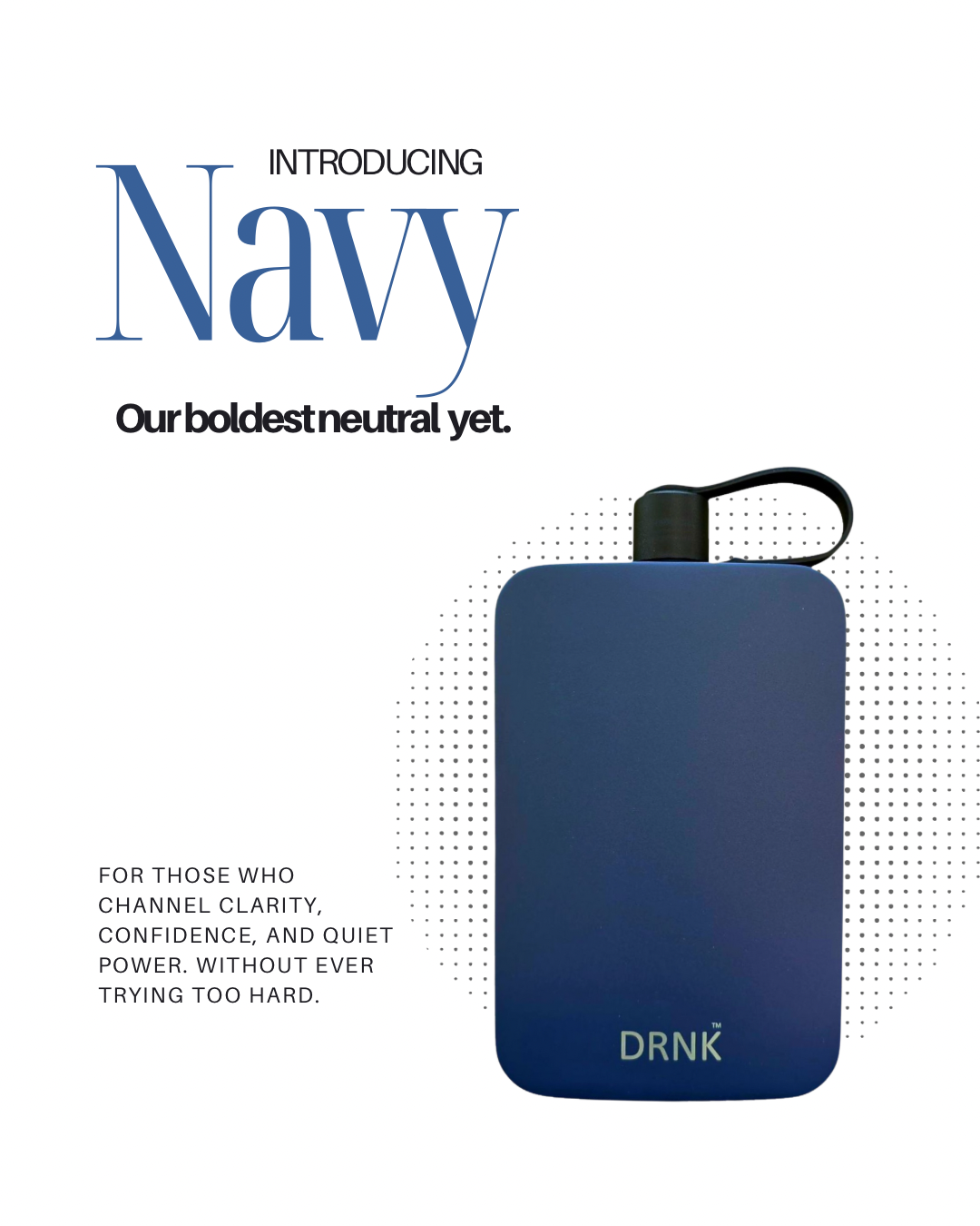 Stainless Steel slim water bottle - Navy (500 ml)