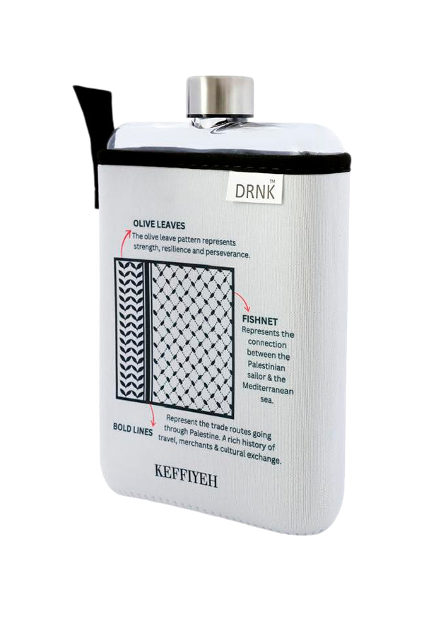 Palestine Series - Limited Edition Tritan slim water bottle - Keffiyeh (500ml)
