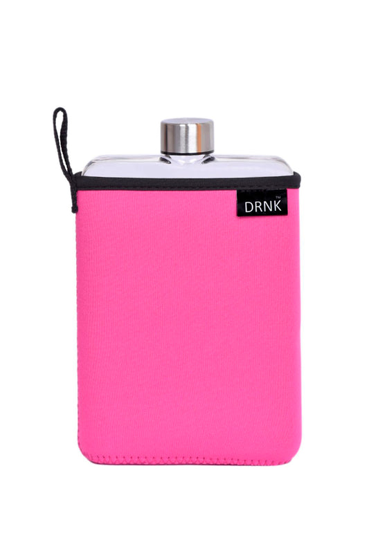 Tritan slim water bottle with Fuchsia sleeve  (500 ml)